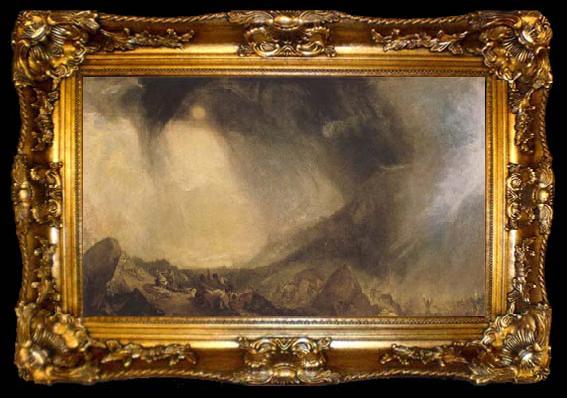 framed  J.M.W. Turner Snow Storm Hannibal and his Army crossing the Alps (mk09), ta009-2